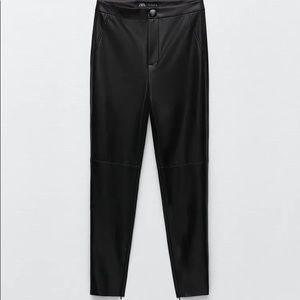 Zara leather leggings, size US small
